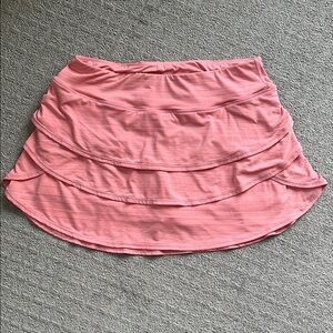 Ideology Morning Glory Skirt Ruffled Tennis Skort Pink Marl Women’s Large